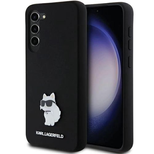 Karl Lagerfeld Silicone Choupette Metal Pin case for Samsung Galaxy S23+ - black, Karl Lagerfeld 3666339242213