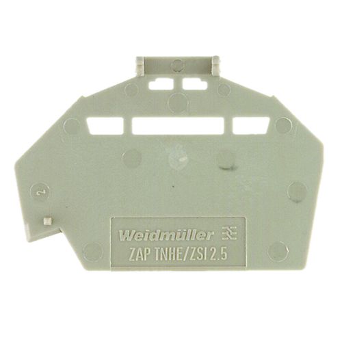 End plate (terminals), 46.7 mm x 1.1 mm, dark beige Weidmuller 1610840000 04008190263379