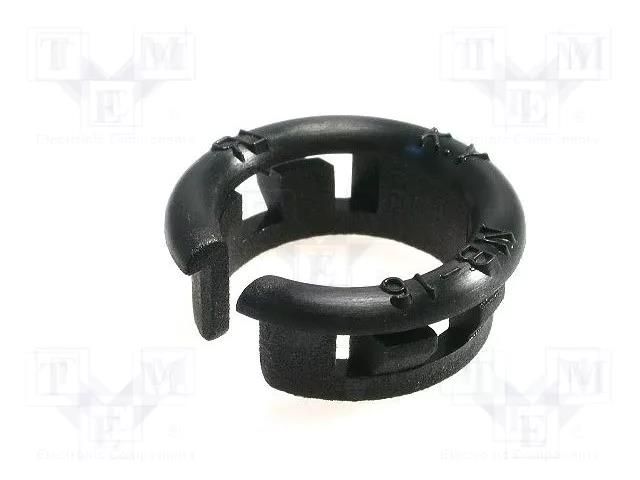 Grommet; polyamide; black; max.1.6mm FIX&FASTEN NB-16