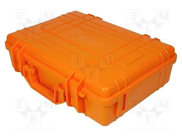 Case; tool case; orange; ABS; 420x300x120mm; IP67 NEWBRAND NB-45-6