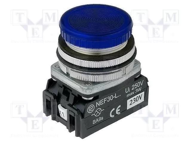 Control lamp; 30mm; NEF30; -15÷30°C; Illumin: LED,filament lamp PROMET NEF30-LPN220