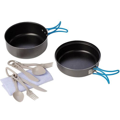 Tourist tableware and cutlery SET for 2 people., Meva UNA19001 UNA19001