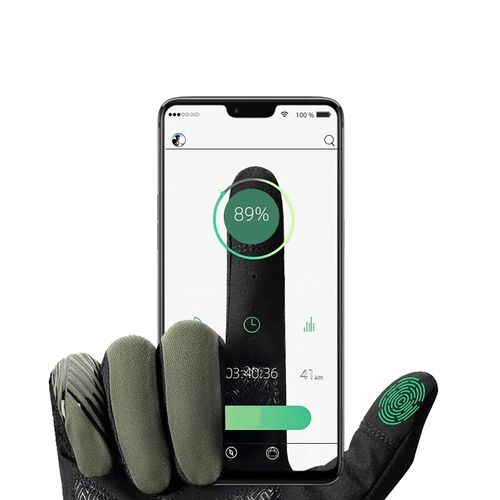 Rockbros 16110006003 shock-absorbing cycling gloves size L - green and black, Rockbros 5907769362194