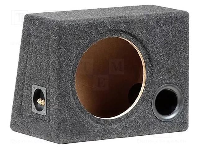 Car loudspeaker enclosure; MDF; black melange; textil; 250mm BASSER OB.MDF.BR01
