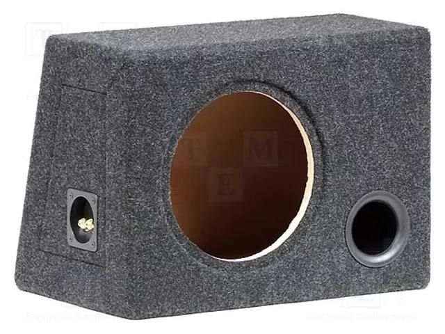 Car loudspeaker enclosure; MDF; black melange; textil; 250mm BASSER OB.MDF.BR02