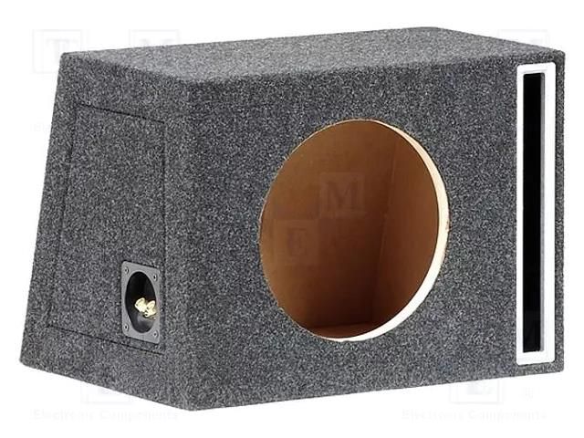 Car loudspeaker enclosure; MDF; black melange; textil; 250mm BASSER OB.MDF.BR05