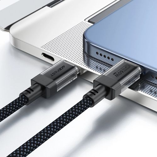 Acefast C12 USB-C / USB-C PD cable 60W 480Mb/with nylon braid - black, Acefast C12-03 C12-03