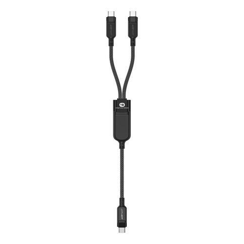 Acefast C5 USB-C - USB-C / USB-C 2in1 100W 480Mb/s cable - black, Acefast C5-11 C5-11