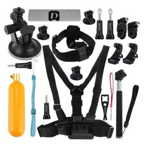 Set of 20 Puluz accessories for sports cameras PKT18, Puluz PKT18