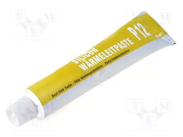 Heat transfer paste; white; silicon based; 90ml; P12; 0.81W/mK WACKER P12-90-1