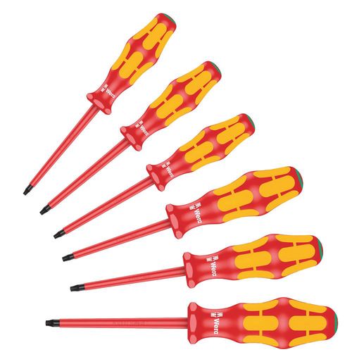 167 i/6 Screwdriver set Kraftform Plus Series 100, 1 x TX 9x80; 1 x TX 10x80; 1 x TX 15x80; 1 x TX 20x80; 1 x TX 25x100; 1 x TX 8x80, Wera 05133356001