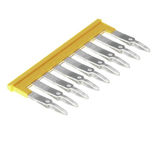 Cross-connector (terminal), Plugged, Number of poles: 9, Pitch in mm: 5.10, Insulated: Yes, 24 A, yellow Weidmuller 1693870000