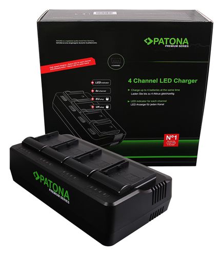 PATONA Premium 4-fold Charger for Canon BP-A30 BP-A60 BP-A65 BP-A90 EOS C200 C200B C300 Mark II XF705, PATONA 1694