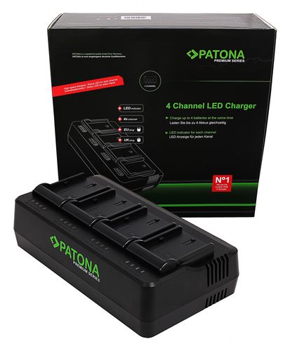 PATONA Premium 4-fold Charger LP-E6 for Canon EOS 5D 60D 60Da 6D 7D EOS70D EOS-70D EOS R Mark II Mark III, PATONA 1700 4055655228558