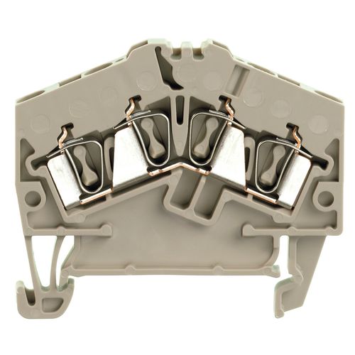 Feed-through terminal block, Tension-clamp connection, 2.5 mm², 800 V, 24 A, Number of connections: 4 Weidmuller 1706060000 04008190915407