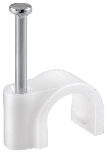 Cable Clip 10 mm, white, 10 mm - fastening for cables with a diameter up to 10 mm 17082