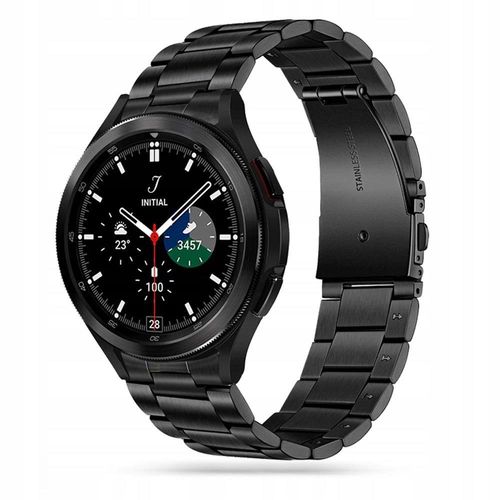 Tech-Protect Stainless Bracelet for Samsung Galaxy Watch 4 / 5 / 5 Pro / 6 / 7 / FE - Black, Tech-Protect 5906302302482 5906302302482