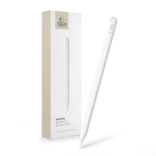 Tech-Protect Digital Magnetic Stylus Pen 2 Magnetic for iPad Tablet - White, Tech-Protect 5906302303717 5906302303717