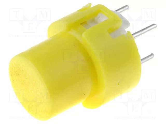 Switch: keypad; Pos: 2; SPST-NO; 0.01A/32VDC; yellow; THT; Ø12mm C&K D6R-Y