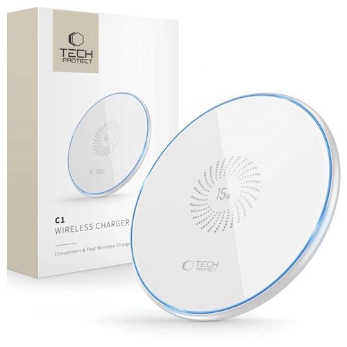 Tech-Protect QI15W-C1 inductive charger 15W - white, Tech-Protect 5906302305025 5906302305025