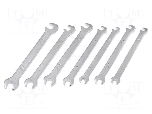 Wrench-set; spanner; steel; 7pcs. DONAU ELEKTRONIK D-900