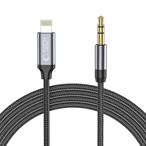 Tech-Protect UltraBoost audio Lightning / mini jack 3.5mm cable 1m - black, Tech-Protect 5906203697113 5906203697113