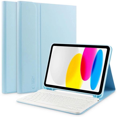 Tech-Protect SC Pen + Keyboard Case with Keyboard for iPad 10.9&quot; 2022 - Light Blue, Tech-Protect 5906203699940 5906203699940