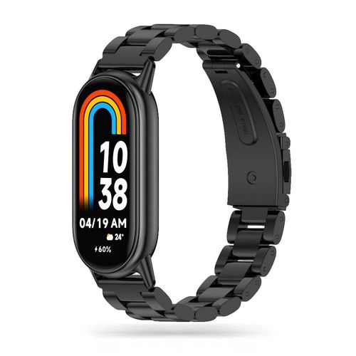 Tech-Protect Stainless Bracelet for Xiaomi Smart Band 8 / 8 NFC - Black, Tech-Protect 5906302301003 5906302301003