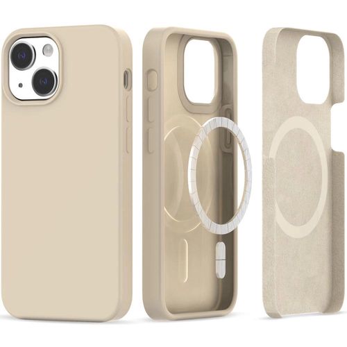 Tech-Protect Silicone MagSafe Case for iPhone 13 / 14 - Beige, Tech-Protect 5906203694334 5906203694334