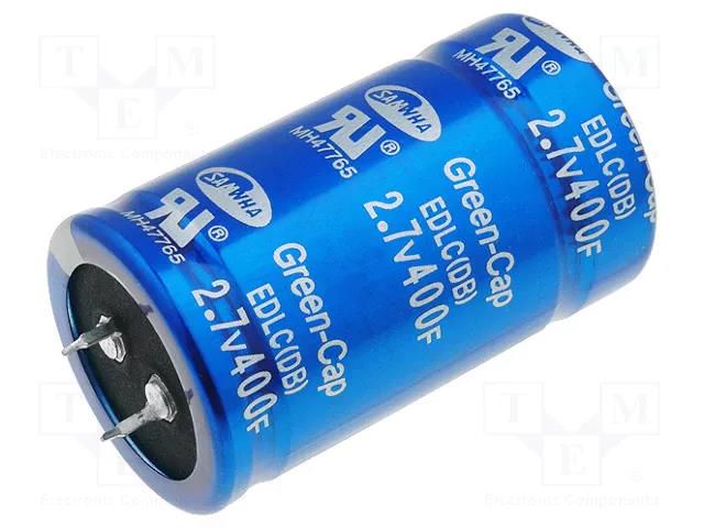 Supercapacitor; SNAP-IN; 400F; 2.7VDC; 0÷20%; Body dim: Ø35x60mm SAMWHA DB5U407W35060HA