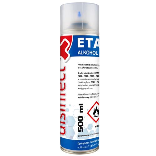 ETHANOL - Ethyl alcohol denatured DISINFECT 99% spray 500ml, GSG24 ALK-ETYL-99-500ml ALK-ETYL-99-500ml