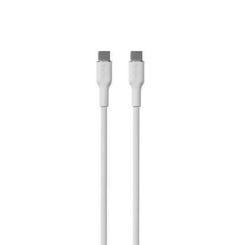 Puro Soft USB-C - USB-C 60W 1.5m silicone cable - white, Puro Elektrik PUUSBCUSBCICONWHI
