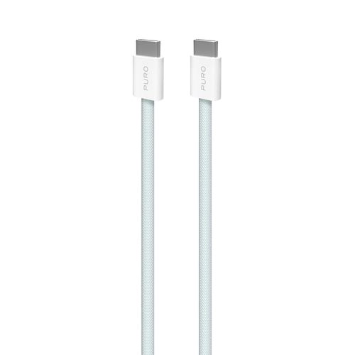 Puro Fabrik USB-C - USB-C Cable 1.5m 60W 480mbps - Blue, Puro Elektrik PUCCCFABK415MTLBLUE PUCCCFABK415MTLBLUE