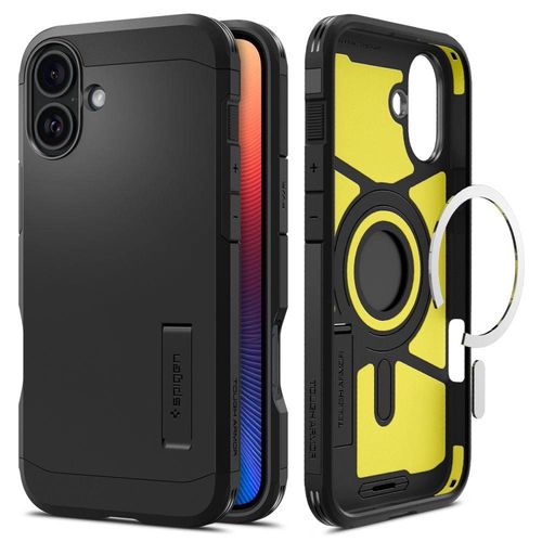 Spigen Tough Armor MagSafe Case with Stand for iPhone 16 Plus - Black, Spigen 8809971230001 8809971230001