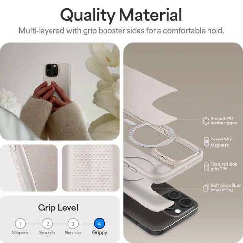 Spigen Cyrill Kajuk MagSafena iPhone 16 Pro Max Case - Beige, Spigen 8809971232821 8809971232821
