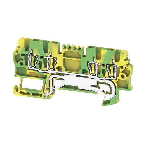 PE terminal, Tension-clamp connection, 1.5 mm², 500 V, Number of connections: 4, Number of levels: 1, Green/yellow Weidmuller 1775620000 04032248181056