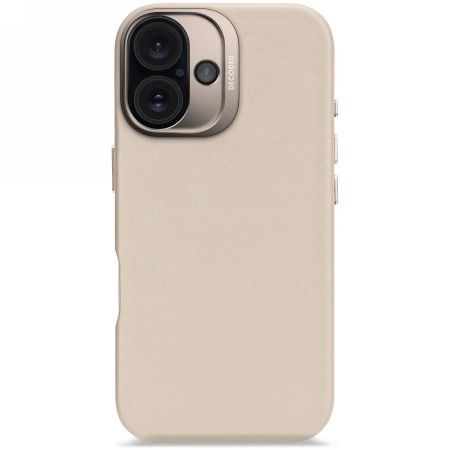 Decoded Leather Backcover with MagSafe for iPhone 16 - beige, Decoded D25IPO16BC1CY