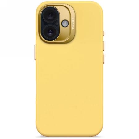 Decoded AntiMicrobial Silicone Backcover with MagSafe for iPhone 16 - Yellow, Decoded D25IPO16BCS9PN D25IPO16BCS9PN