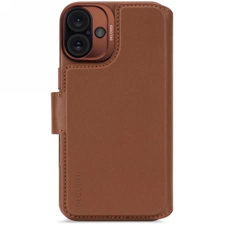 Decoded Leather Detachable Wallet MagSafe Case with Wallet for iPhone 16 - Brown, Decoded D25IPO16DW5TN D25IPO16DW5TN