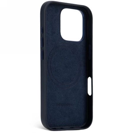 Decoded Leather Backcover MagSafe case for iPhone 16 Pro - navy blue, Decoded D25IPO16PBC1NY D25IPO16PBC1NY