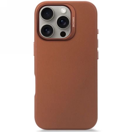 Decoded Leather Backcover case with MagSafe for iPhone 16 Pro - brown, Decoded D25IPO16PBC1TN D25IPO16PBC1TN
