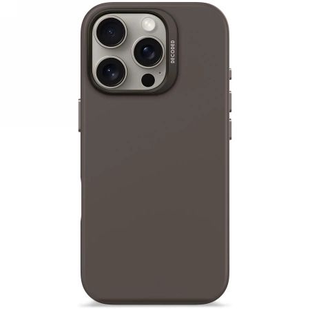 Decoded AntiMicrobial Silicone Backcover with MagSafe for iPhone 16 Pro - Dark Brown, Decoded D25IPO16PBCS9PM D25IPO16PBCS9PM
