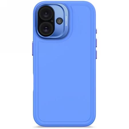 Decoded AntiMicrobial Silicone Stacks Backcover Case with MagSafe for iPhone 16 - Blue, Decoded D25IPO16BCST9SC D25IPO16BCST9SC