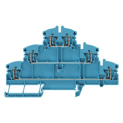 Multi-tier modular terminal, Tension-clamp connection, 2.5 mm², 500 V, 20 A, Number of levels: 3, blue Weidmuller 1782310000