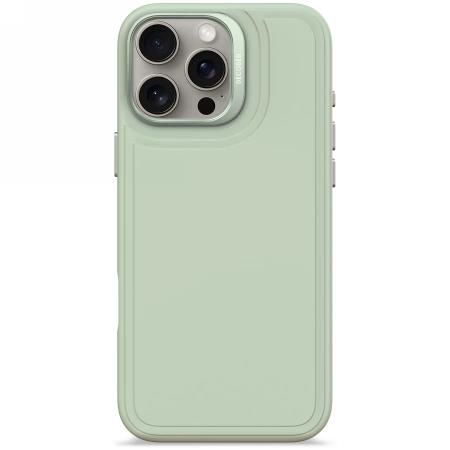Decoded AntiMicrobial Silicone Stacks Backcover Case with MagSafe for iPhone 16 Pro Max - Green, Decoded D25IPO16PMBCST9MN