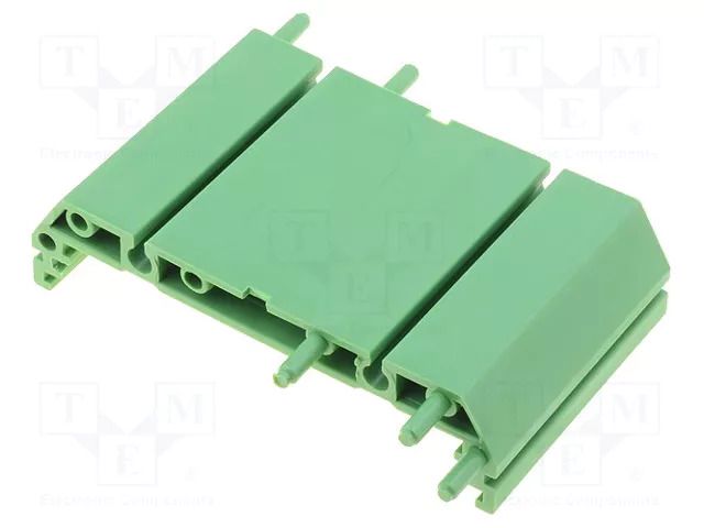 DIN rail mounting bracket; 72x45mm; Body: green ELBAG DIN-72-45