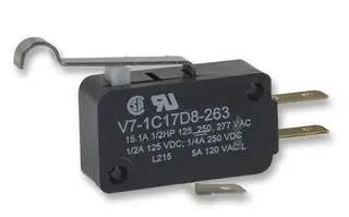 MICROSWITCH, SIM ROLLER, SPDT, 277V, 15A V7-1C17D8-263