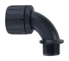 CONDUIT FITTING, 90 DEG, 0.38" DIA, PA66 166-90332