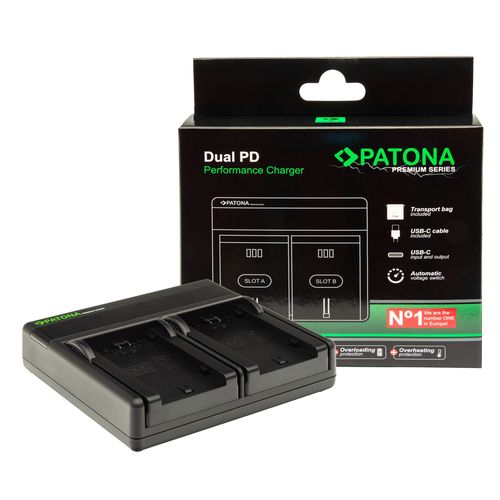  PATONA Premium Dual PD Performance charger for Olympus PS-BLS1 BLS5 incl. USB-C input/output, PATONA 121516 4055655242325