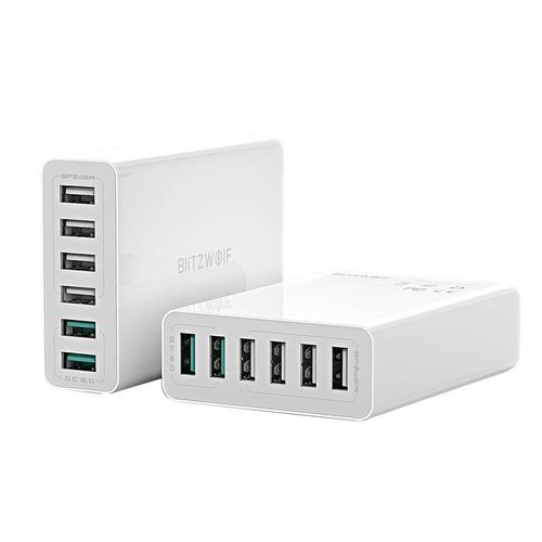 Charger 6x USB  Blitzwolf BW-S15, QC 3.0, 60 W (white), BlitzWolf BW-S15 EU